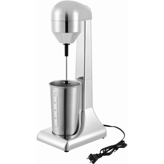 100W Milk Shaker Machine,23000r/Min Commercial Milk Shaking Machine Single-Hea Milkshake Blender Maker w/500ml Stainless Steel Cup, Electric Stand Mixer Drink Mixer for Yogurt Ice Cream