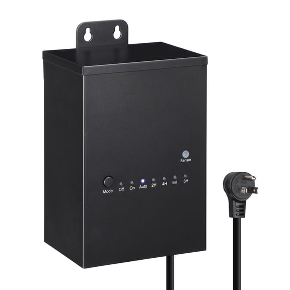 100W Outdoor Low Voltage Landscape Transformer, 120V AC to 12V DC Transformer with Timer and Photocell Light Sensor, ETL Listed, IP65 Waterproof, for Outdoor Spotlight Pathway Light
