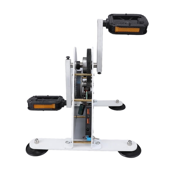100W Pedal Power Generator Portable Foot Crank Power Bank with Dual USB QC3.0 and DC 1-35V Output, Hand Crank Emergency Power Station (11.81 x 9.84 x 9.84 inches / 30 x 25 x 25 cm)