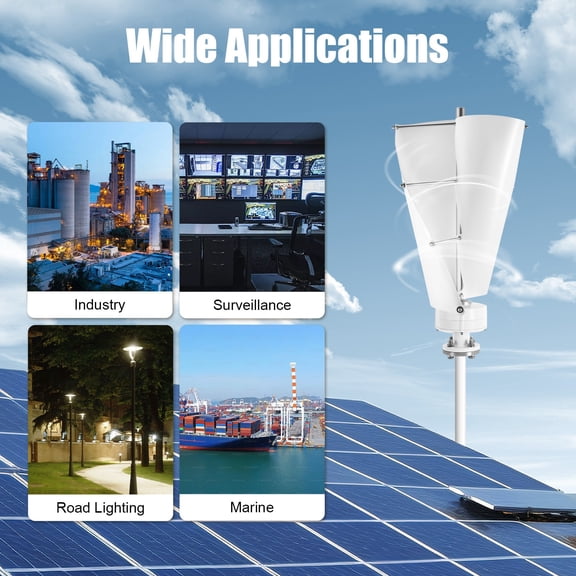 100W Power Wind Turbine Vertical Axis Windmill Turbine Generator &Controller 12V
