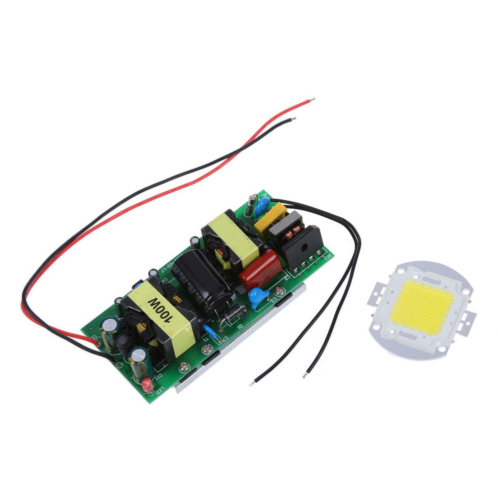 100W Pure White LED Power Light Lamp Chip +100W Power Driver Supply AC 85V~265V