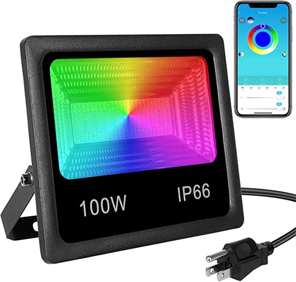Rgb Led Reflector Module 100W RGB LED Reflector Floodlight Waterproof Smart Floodlight Outdoor ...