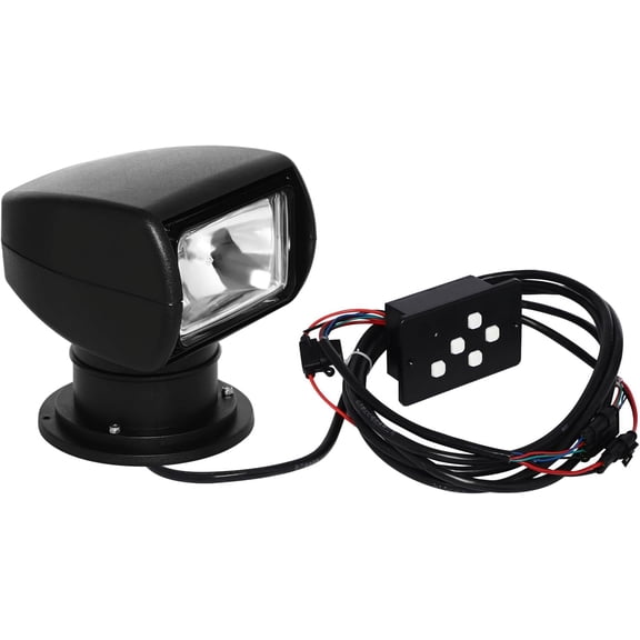 100W Remote Control Spotlights, 12V Marine Boat Search Lights Marine Spotlight with Remote Control for Night Yachts, Sea Patrols and Other Water Operations 11.81 x 8.66 x 9.84 Inch (Black)