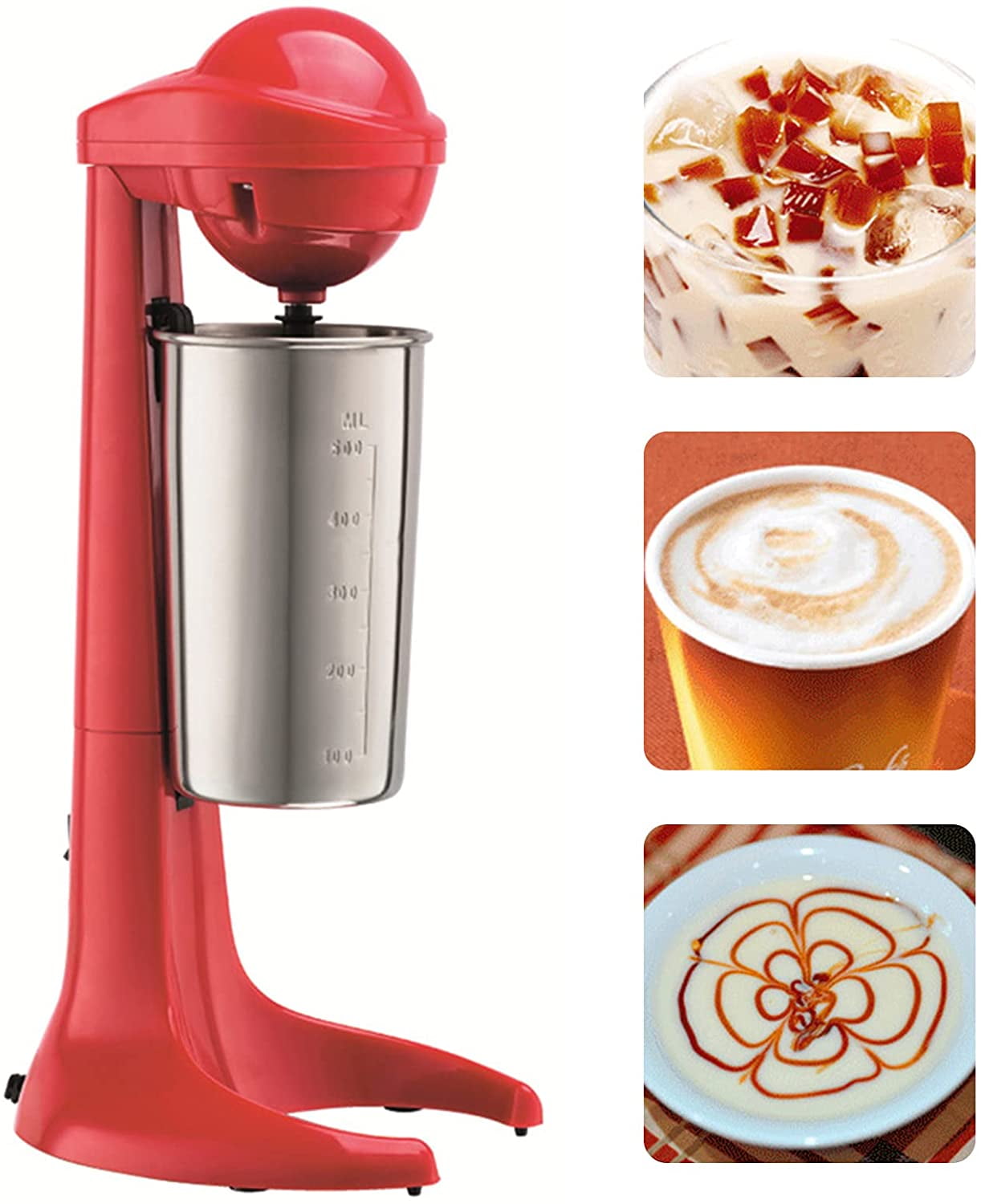Milkshake Maker, Stainless Steel Drink Mixer, Electric Commercial Milk  shake Machine, for Frappe, Frothy Milk, Juices and Smoothies, Mixer Batter