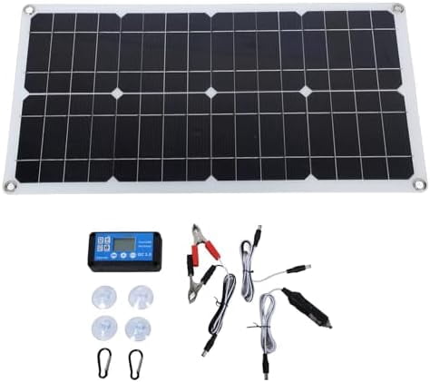 100W Solar Panel Kit Portable, IP67 Waterproof with 20A Controller, 12V 24V Solar Panel Trickle Charging Kit for RV Camper Caravan Boat Outdoor$$Garden & Patio