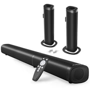 Sound Bar for Smart TV, 100W Bluetooth 5.3 Soundbar, 2-in-1 Detachable Sound Bar for TV, ARC/Optical/AUX, Surround Sound System for TV, Home Theater Speaker TV/PC/Projector