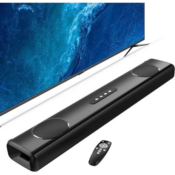 Jierben 2.0ch Sound Bar, 100W Sound Bars for Smart TV, Bluetooth 5.3 Sound Bars for Smart TV, 3D Surround Sound System with Dolby Digital, HDMI, Wall Mountable
