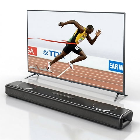 Jierben 2.2ch 100W Sound Bar for smart TV ,home theater sound system TV Speakers with 3 EQ Modes, Bluetooth 5.4/HDMI-ARC/Optical/AUX Connection for PC/Gaming/Projectors