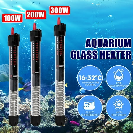 100W Submersible Adjustable Aquarium Heater, for 5 – 100 Gallon Fish Tank, 1Pcs