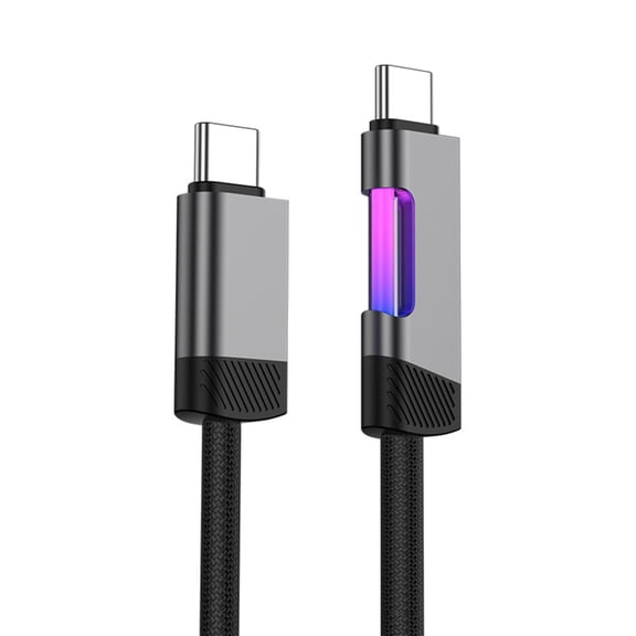 100W USB C Fast Charging Cable Alloy Texture Compatibility Power Cord Suitable for Various Phones Tablets Laptops