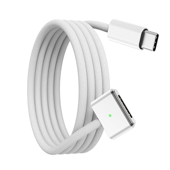 100W USB-C to Magnetic 3 2M Cable,Type-C to Magnetic 3 Fast Charging Cable Compatible with MacBook Pro 2021-2024 16"/14",MacBook Air 2022-2025 15"/13" (White)