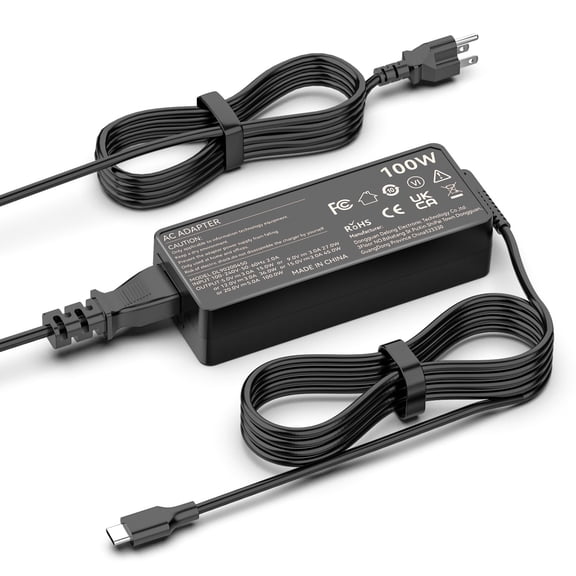 100 Watt USB C Charger Laptop Adapter Universal Charger Fast Charger Compatible with HP, Dell, Lenovo, Asus and All USB-C Device, Black