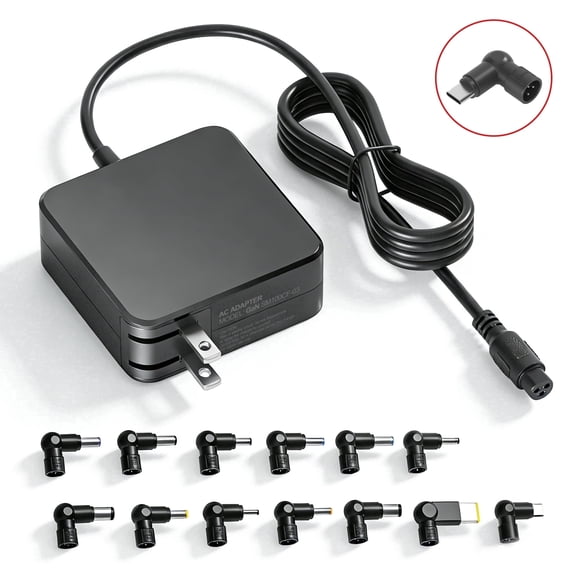 90W 100W USB-C Universal Fast Charger for Chromebook Laptop HP Dell Acer Asus Vivobook Toshiba IBM Lenovo ThinkPad Type C Computer, DC   Output 18.5V 19V 19.5V 20V AC Adapter Power Cord with 13 Tips