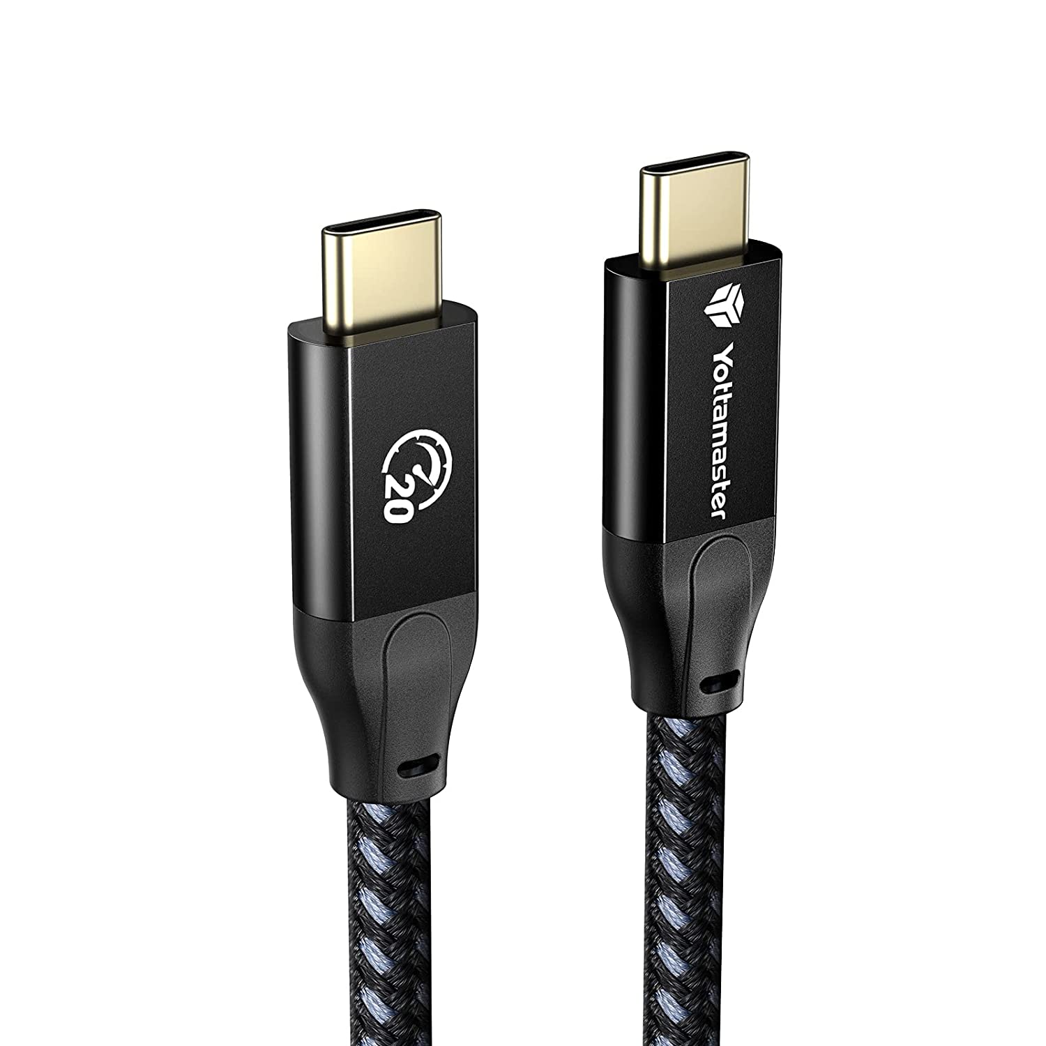 100W USB C to USB C Cable(20Gbps, 6.6ft), USB3.2 Gen2x2 Braided USBC