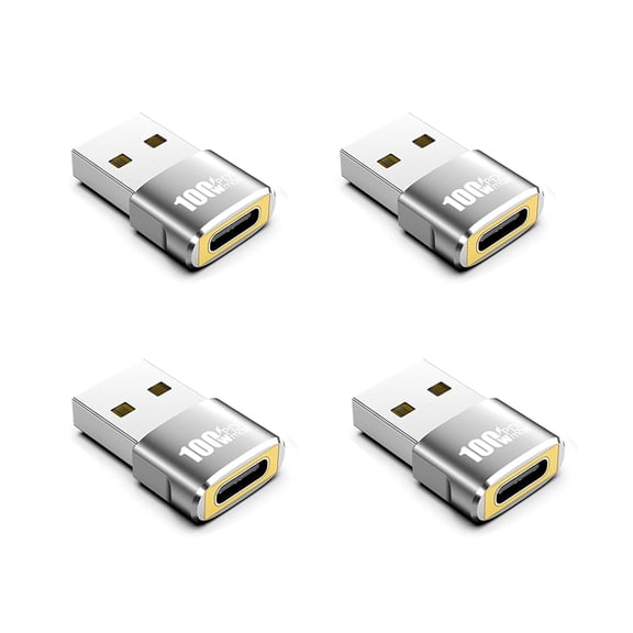 100W USB to USB C Adapters, USBC Female to USB A Male Adapter,Type C Converter Charger for iPhone 11 12 13 14 15 16 17 Pro Max,iPad Pro Air 4 Mini 6,Samsung Galaxy S25 S24 S23 S22,Pixel