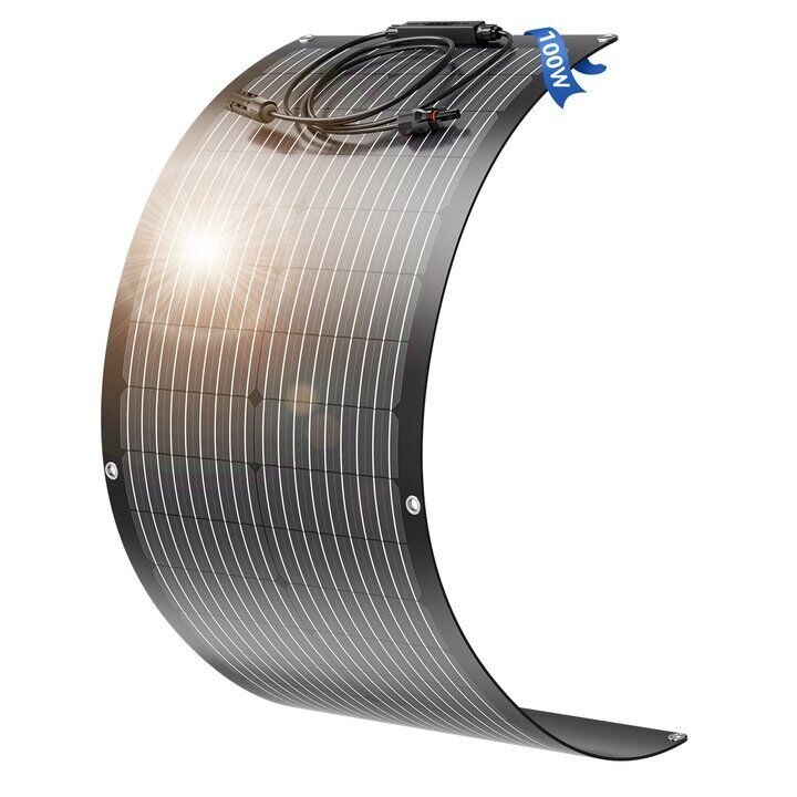 100W Watt Flexible Solar Panel 12V Lightweight Mono High-efficiency For Boat RV