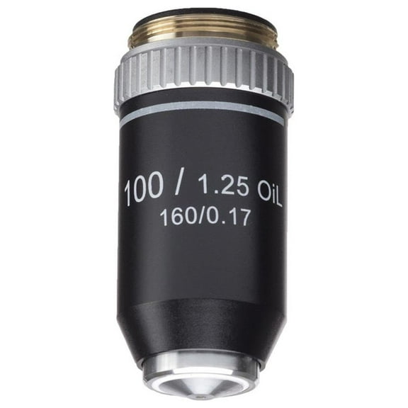 100X Achromatic Microscope Oil Immersion Objective with Black Finish