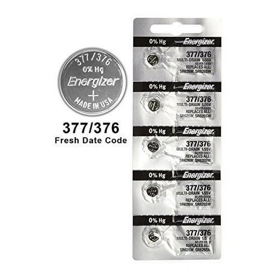 100X Energizer 377/376 Battery Silver Oxide Button Multi-Drain 1.55V SR626SW