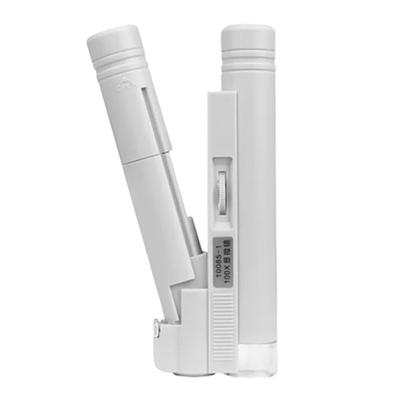 100X LED Illuminates Magnifier Glass with Lighted Tube ABS for Accuracy Tasks Electronic Repair Jewelry Inspection