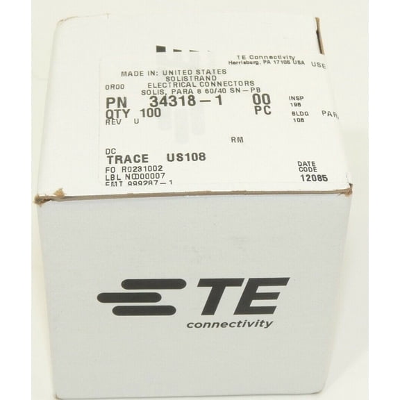 100X TE Connectivity Tyco Amp 34318-1 SOLISTRAND Splice Connector 8 awg