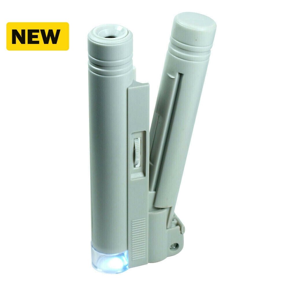 100X Zoom Handheld Lighted Microscope Jewelers Magnifier Loupe MG10085 NEW