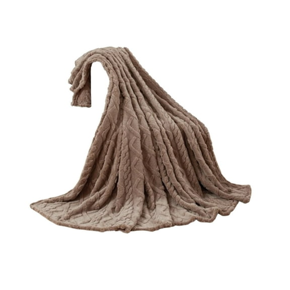 100X120cm Super Soft Warm Solid Warm Fleece Blanket Throw Rug Sofa Bedding