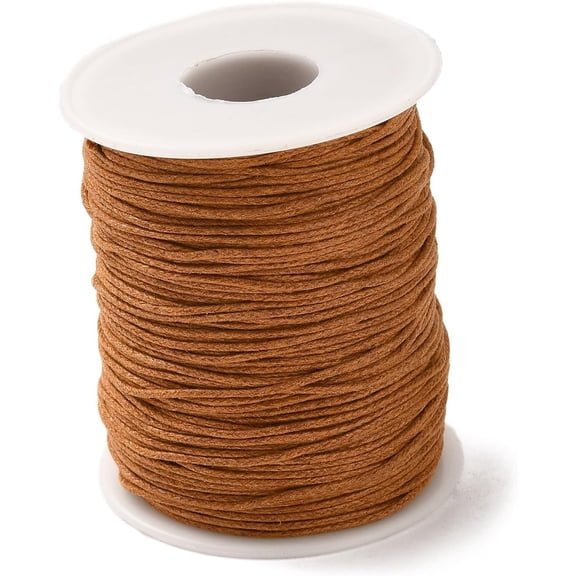 100Yards Waxed Cotton Thread Cord 1.5mm Waxed String Beading Thread Waxed Craft String for DIY Bracelet Necklace Jewelry Waist Beads Making Crafting Beading 1roll