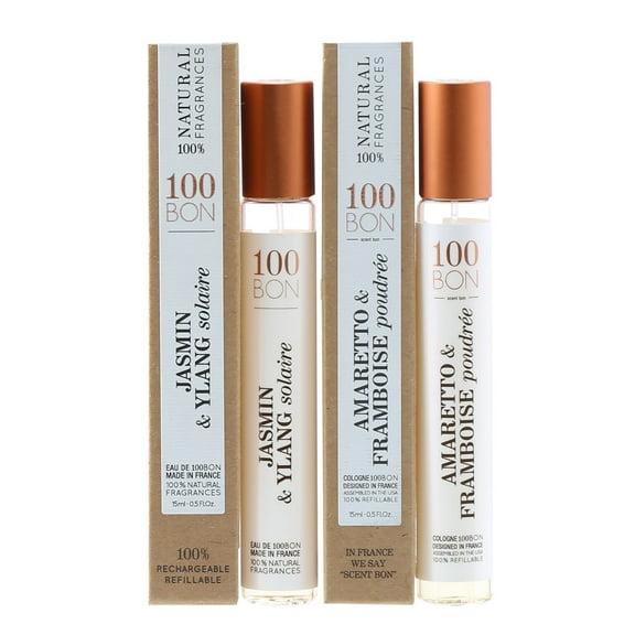 100bon100 Amaretto Framboise Jasmin Ylang Solaire Eau de Parfum, 0.5 oz