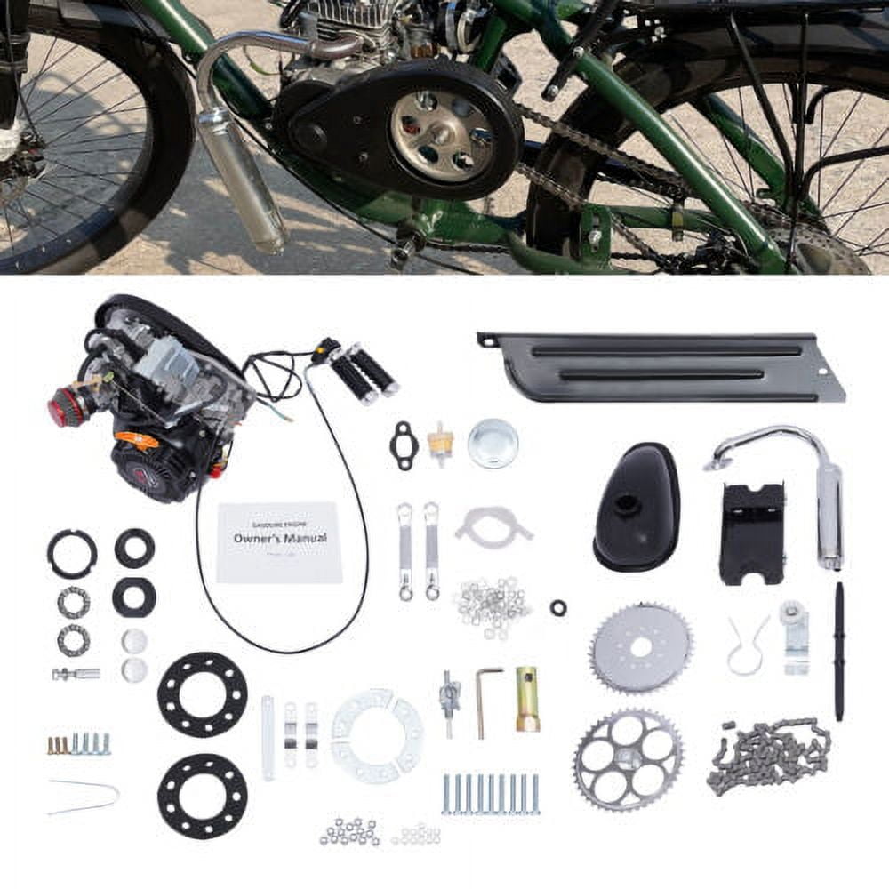 4 stroke bicycle engine kit with electric start 100cc 4-Stroke Gas Motorized Bike Engine Single Cylinder Electric Bicycle  Conversion Kits
