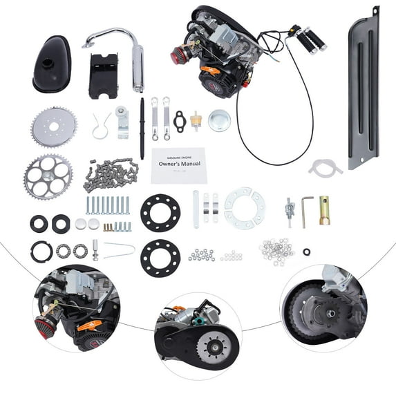 100cc 4 stroke Bicycle Engine Kit Set Gas Motorized Motor Bike Modified Engine