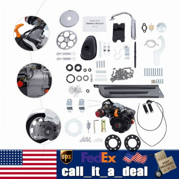 100cc 4 stroke Bicycle Engine Set Kit Gas Motorized Motor Bike Modified Engine