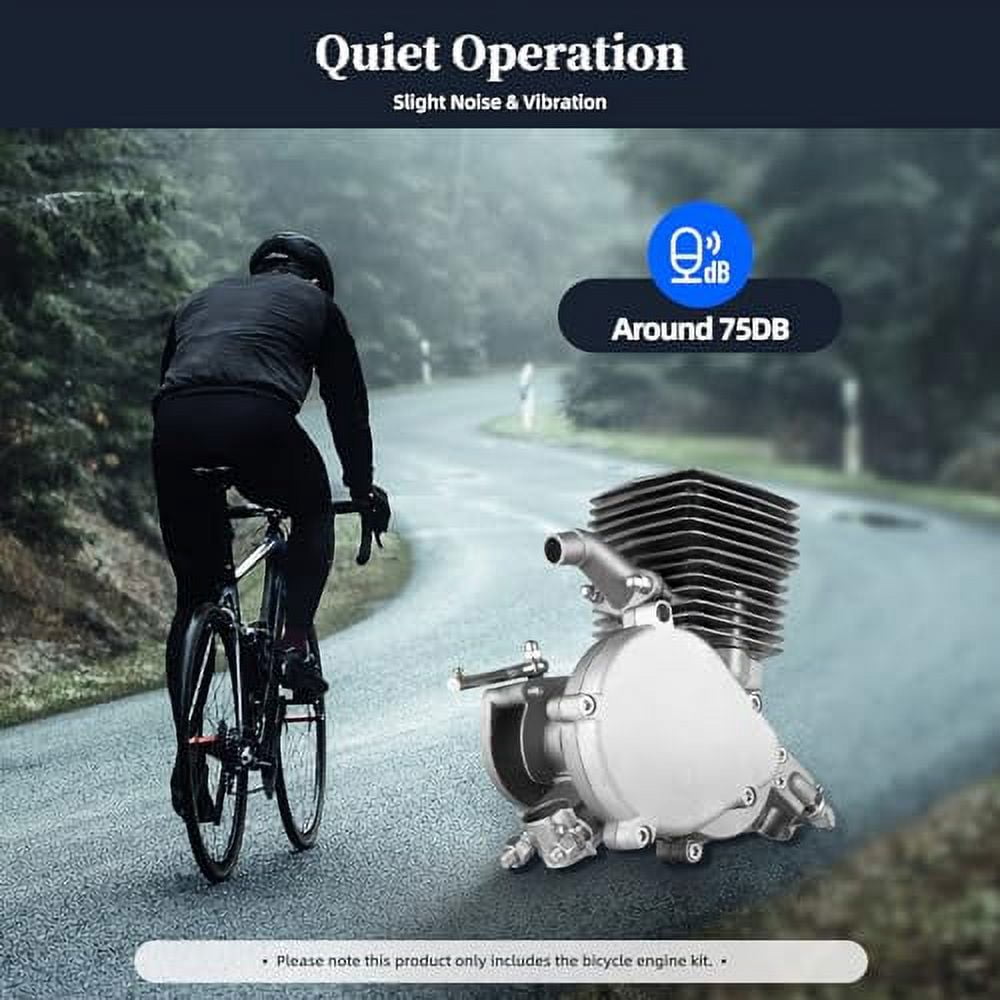 100cc Bike Engine 2 Stroke Motorized Bike Kit  Gas Powered Motor Assembly Gasoline Bikes Full Set W/Air-Cooling System for 26" /28" Bikes