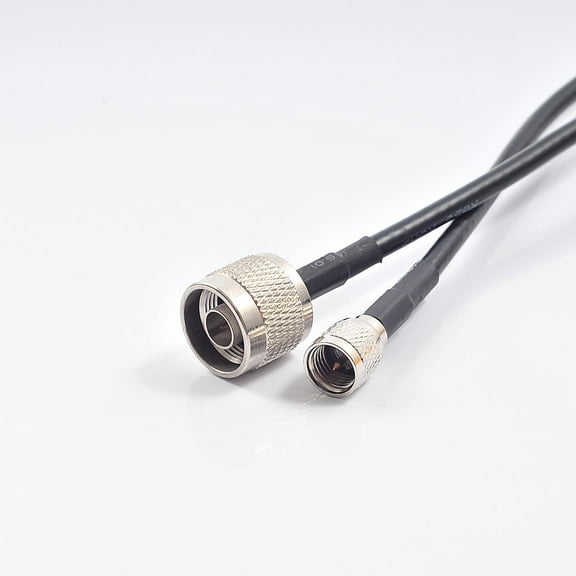 100cm 3.28ft Black RG58 RF Extention Coaxial Cable jack N male to mini UHF male center jumper Sealed Connector Terminal Adapter Straight