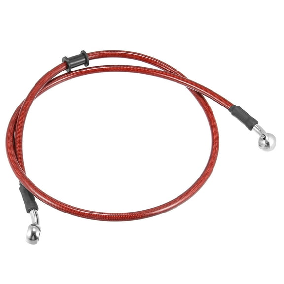 100cm 39.37" 10mm Motorcycle Dirt Bike Braided Brake Clutch Oil Hoses Line Pipe Clutch Throttle Gas Line Fuel Pipe Red