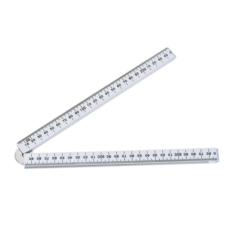 100cm 4 Fold Measuring Tool ABS Folding Ruler for Woodworking Engineer White