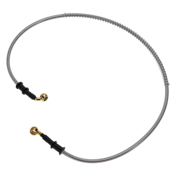 100cm Motorcycle Brake Clutch Oil Hose Line Nylon Stainless Steel Wire Braid PU Motorcycle Hydraulic Brake Line for Motorcycles Dirt Bikes Silver Tone