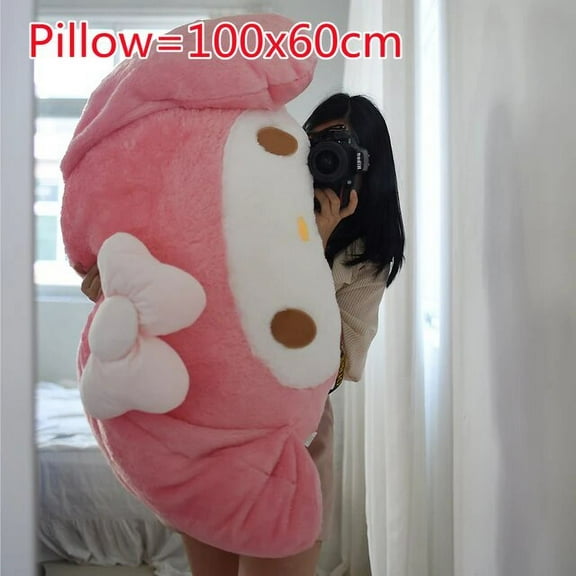 100cm Soft My Melody Plush Toy Big Size Hug Pillow Comfortable Back Cushion Lovely Japan Style Plushies Sofa Decorative Pillow