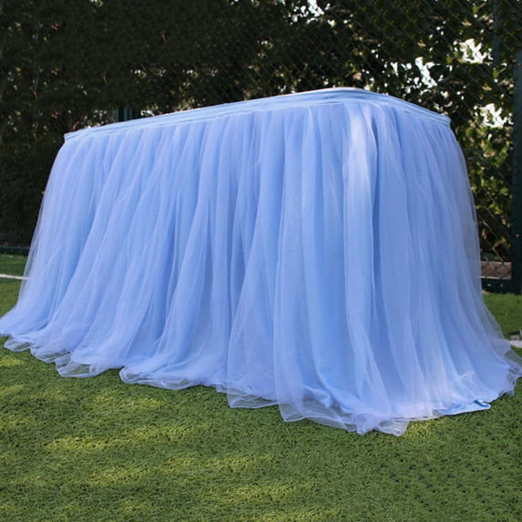 100cm Tulle Table Skirt Tableware CoverTextile Tablecloths For Wedding Party Table Decoration