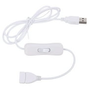 100cm USB 2.0 Male to Female Data Cable with ON/Off Switch for LED Strips Fan Driving Recorder Charger Laptop Desk Lamp