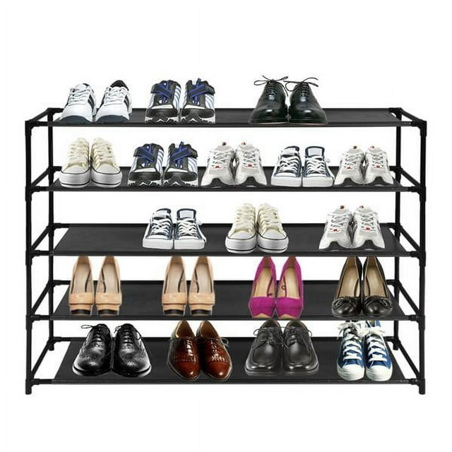 100cm extra wide large modular simple shoe rack dust cover 5layer shoe