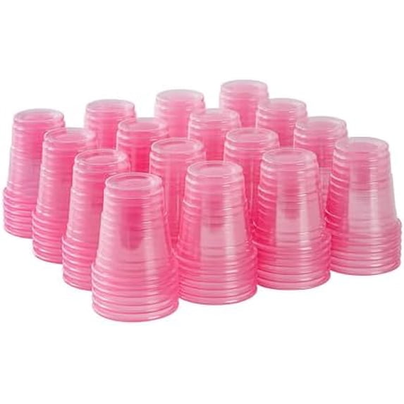 100ct 2oz Mini Clear Shot Glasses, Disposable Small Plastic Cups for ...