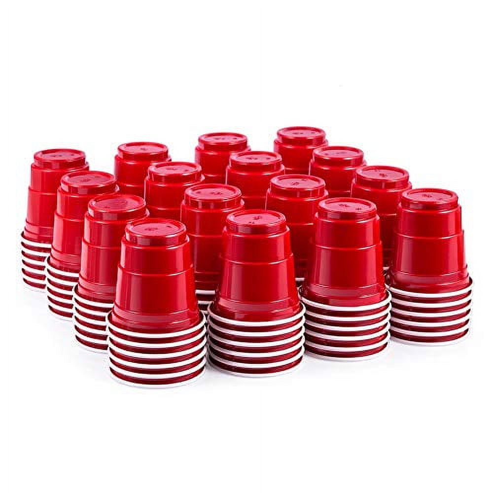 Haozan 100ct 2oz. Mini Red Shot Cups, Disposable and Small Size Perfect for Party, Tastings, Sample and More