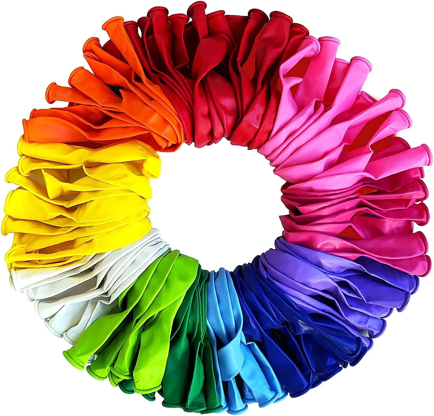 100ct Assorted Color Balloons, Helium Ready, High-Durability Party ...