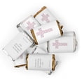 thumbnail image 1 of 100ct Religious Cross Party Favors Pink Mini Wrappers for Hershey's Miniatures - Candy Not Included, 1 of 7
