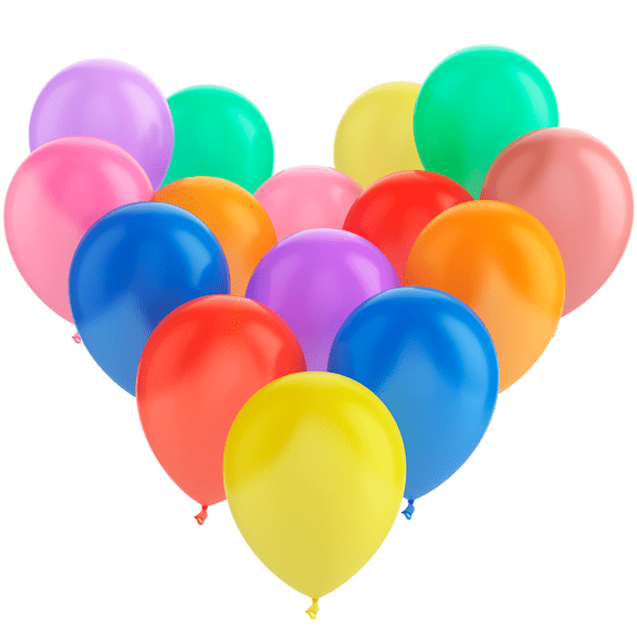 100ct Party Theme Balloons - 12 Inches Latex Balloons - Multicolor - Birthday, Graduation, Christmas, New Years, etc
