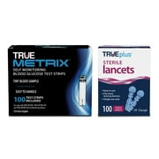 100ct TRUE METRIX  Test Strips + 100ct TRUEplus  30g Lancets
