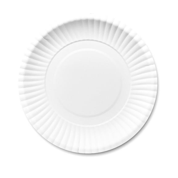 100ct Uncoated 6" White Paper Plates Home Collection Round Eco-Friendly Plate