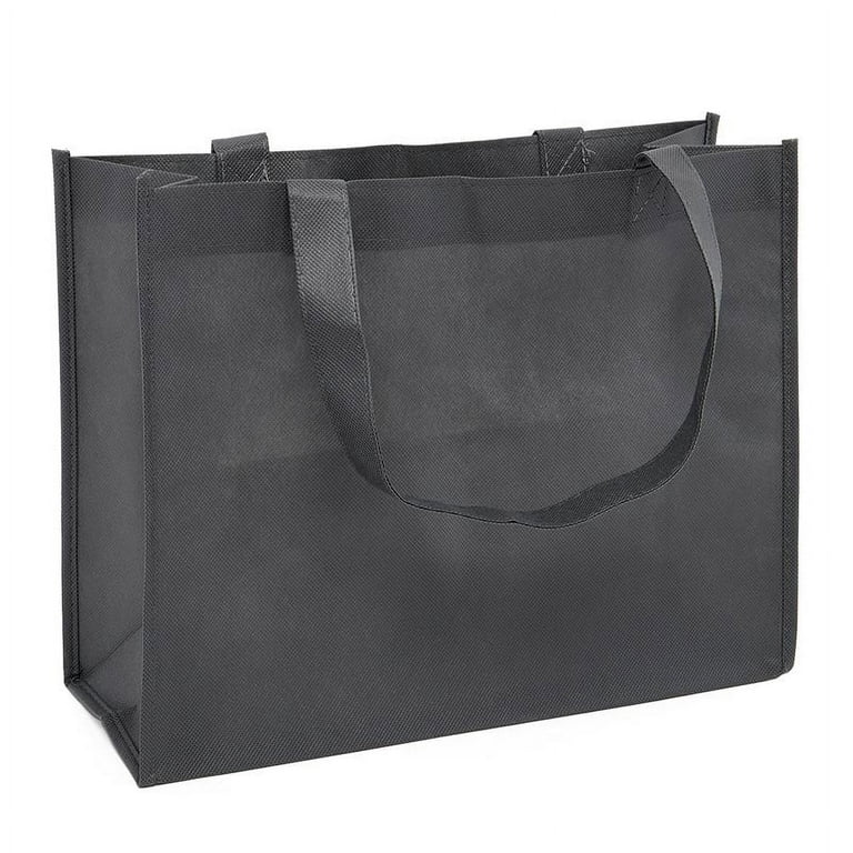 100ea 16 X 6 X 13 Charcoal Standard Non Woven Fabric Bags Gusset 6 by Paper Mart