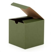100ea - 4 X 4 X 4 Sage Kraft Tint Gift Box by Paper Mart