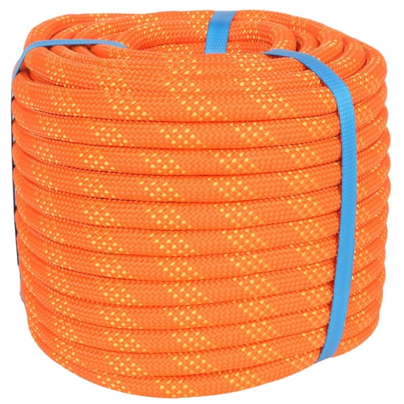 100ft 1/2 Inch Braided Polyester Rope, Orange, Heavy Duty for Arborist, Cargo Pulling, Sailing